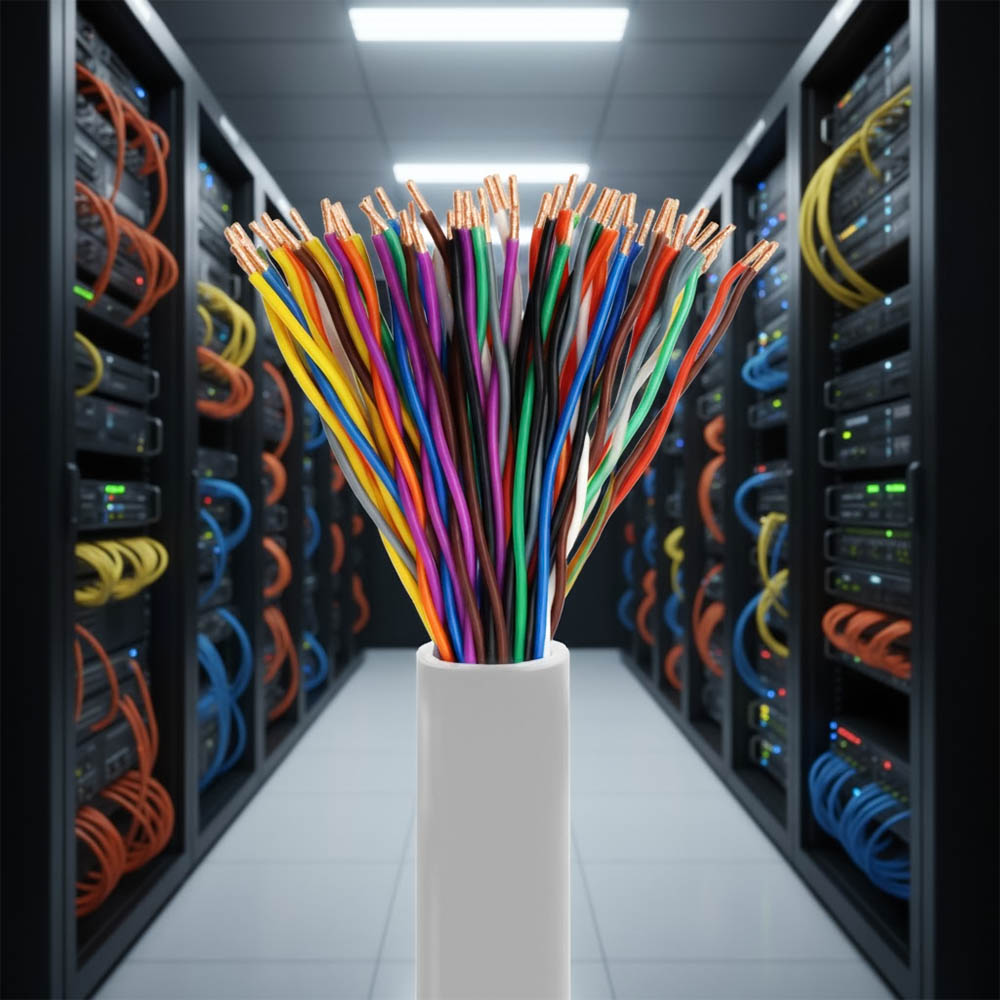 Chi tiết cấu tạo của cáp điện thoại Cat3 U_UTP 100 Pair PANDUIT PUC30100IG-V Chi tiết cấu tạo của cáp điện thoại Cat3 U_UTP 100 Pair PANDUIT PUC30100IG-V