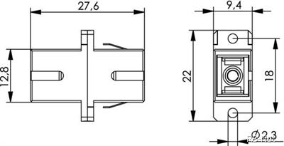 Đầu nối quang SC - Adapter SC