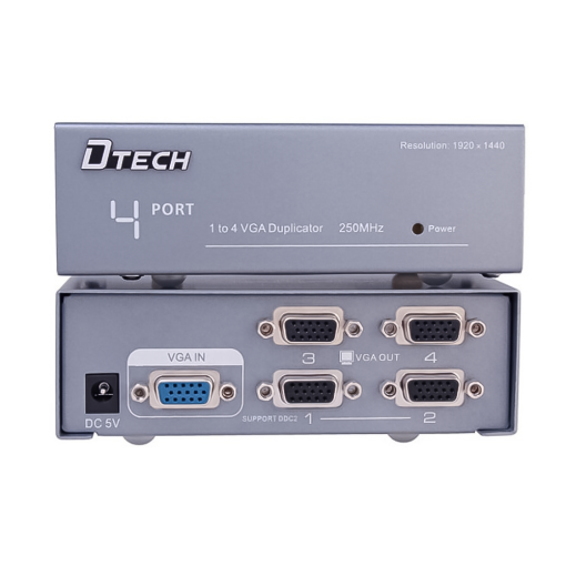 Bộ chia VGA 1 to 4 port DTech DT7254