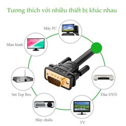 Cáp VGA 30m Ugreen 11636 tương thich với nhiều thiết bị khác nhau