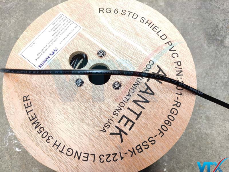 Cáp đồng trục Alantek RG6 có dầu 301-RG060F-SSBK-1223