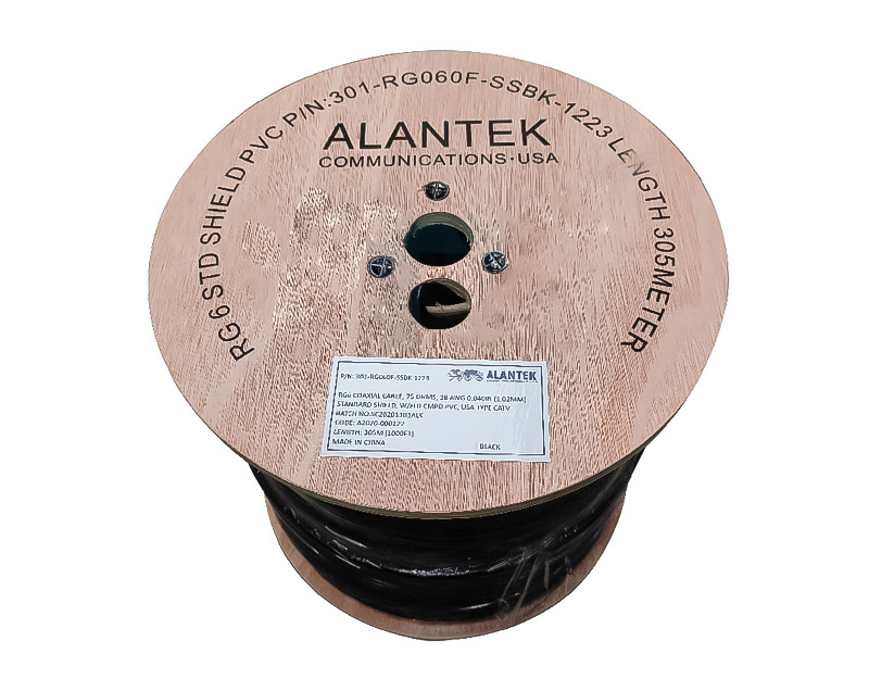 Cáp đồng trục Alantek RG6 có dầu 301-RG060F-SSBK-1223