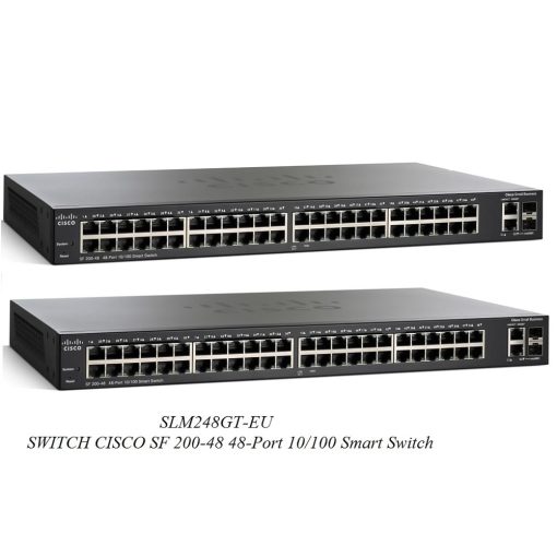 Góc nghiêng phải Switch chia mạng Cisco 48Port SF200-48