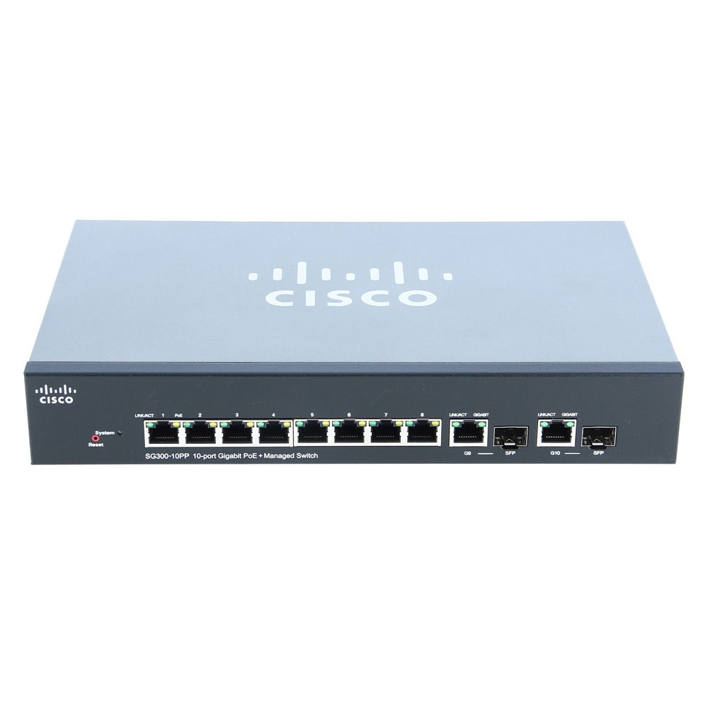 Switch chia mạng Cisco 10Port 101001000Mbps PoE – Cisco SG300-10PP (1)