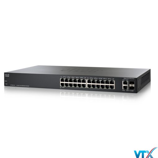 Switch chia mạng Cisco 24port 10100Mbps PoE - SF200-24P (2)