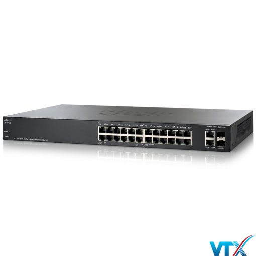 Switch chia mạng Cisco 26Port 101001000Mbps PoE – Cisco SG200-26P (1)