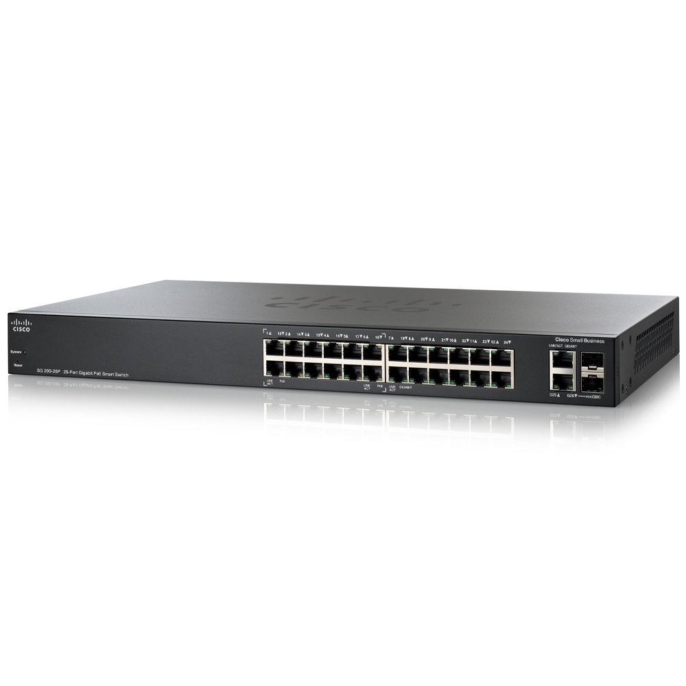 Switch chia mạng Cisco 26Port 101001000Mbps PoE – Cisco SG200-26P (4)