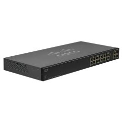 góc nghiêng phải mặt trước Switch chia mạng Cisco SG200-18