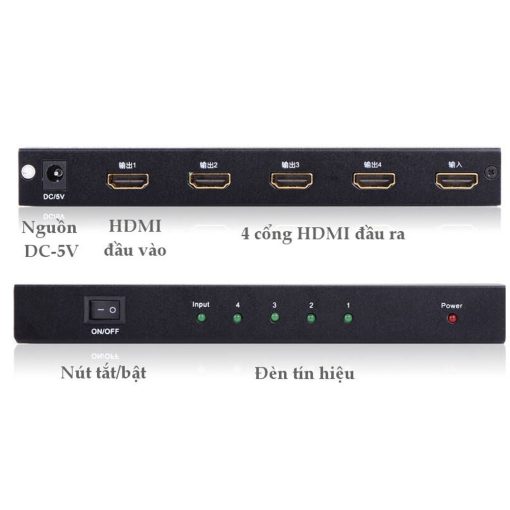 Bộ chia cổng HDMI 1 ra 4 Hỗ trợ full HD, 4K2K@30Hz Ugreen 40202_4