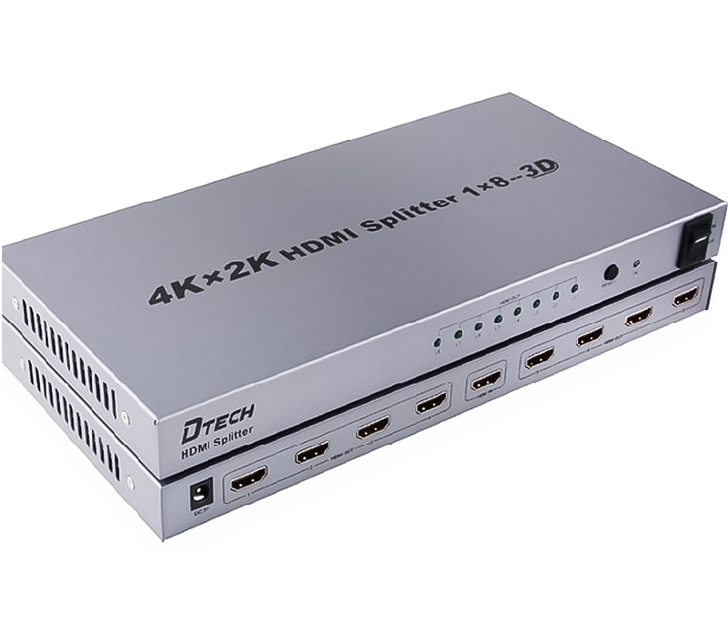 Bộ chia cổng HDMI 1 ra 8 Dtech DT-7148