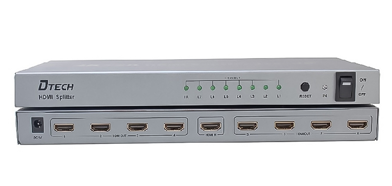 Bộ chia cổng HDMI 1 ra 8 Dtech DT-7148_1