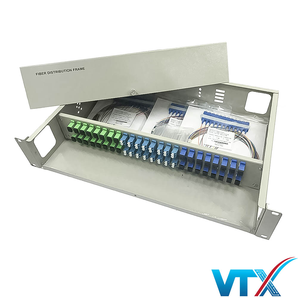 Hộp phối quang ODF 48FO khay trượt lắp rack...