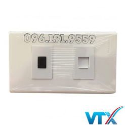 Ổ cắm âm tường cổng mạng + quang