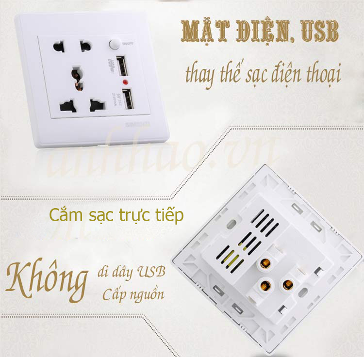 Ổ cắm điện + USB Sino Amigo