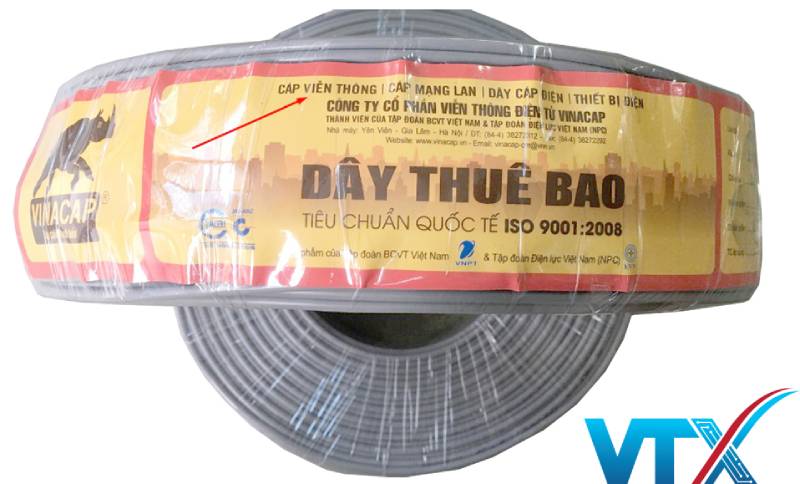 Dây điện thoại 2 đôi - 2 pair Vinacap