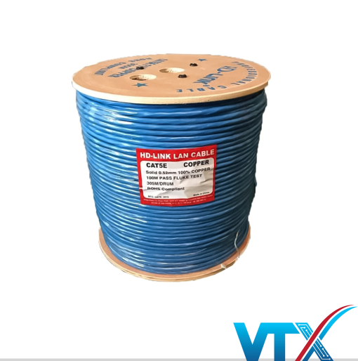 Cáp mạng HD-Link Cat5 UTP đồng nguyên chất