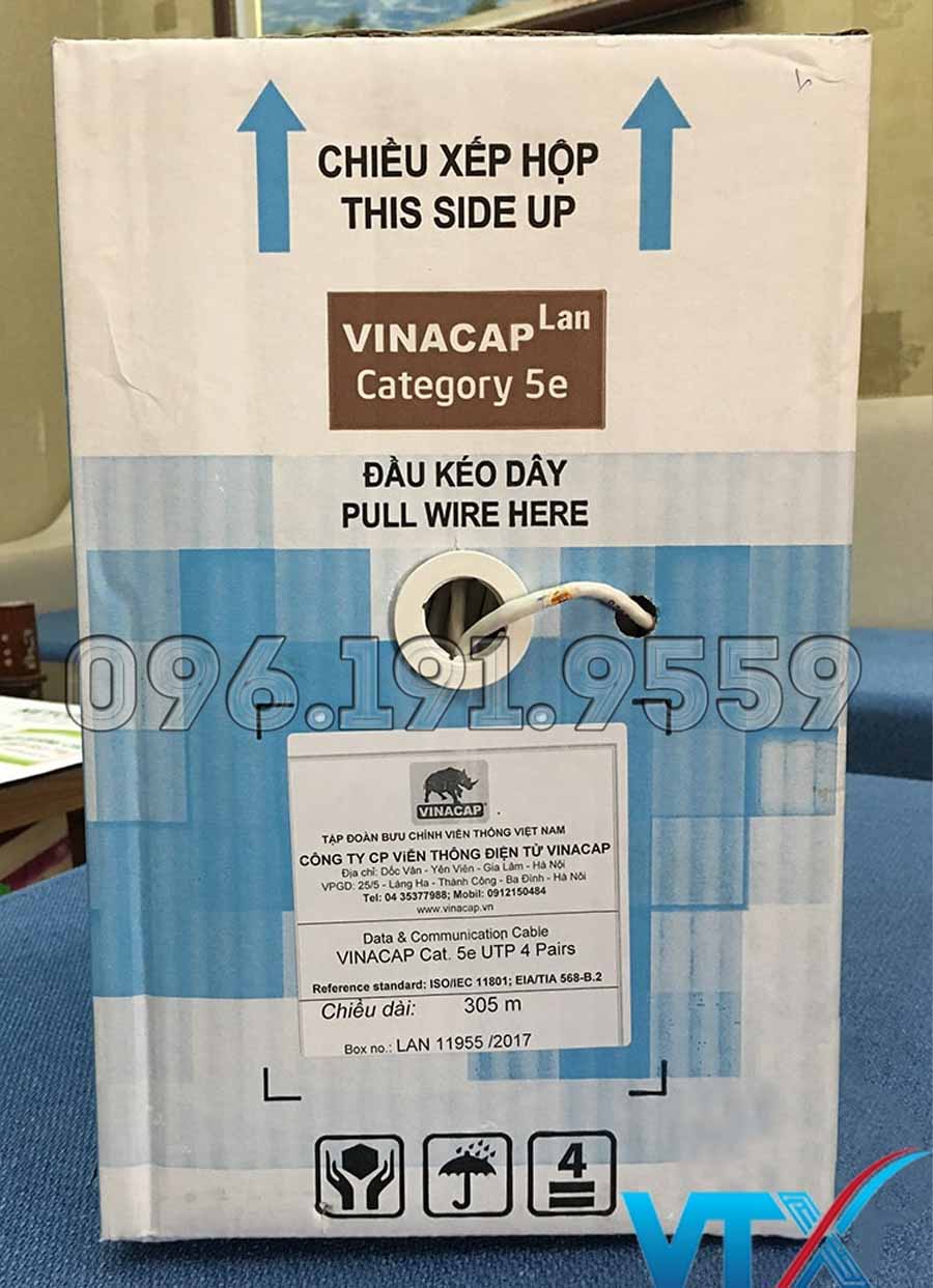 Dây Cáp mạng Lan Cat5e UTP chính hãng từ Vinacap