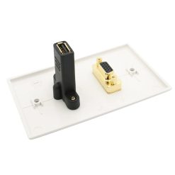 Ổ cắm âm sàn cổng VGA + USB cao cấp_
