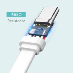 Ugreen 10693 Usb 3.0 To Usb C Flat Cable White 1.5M