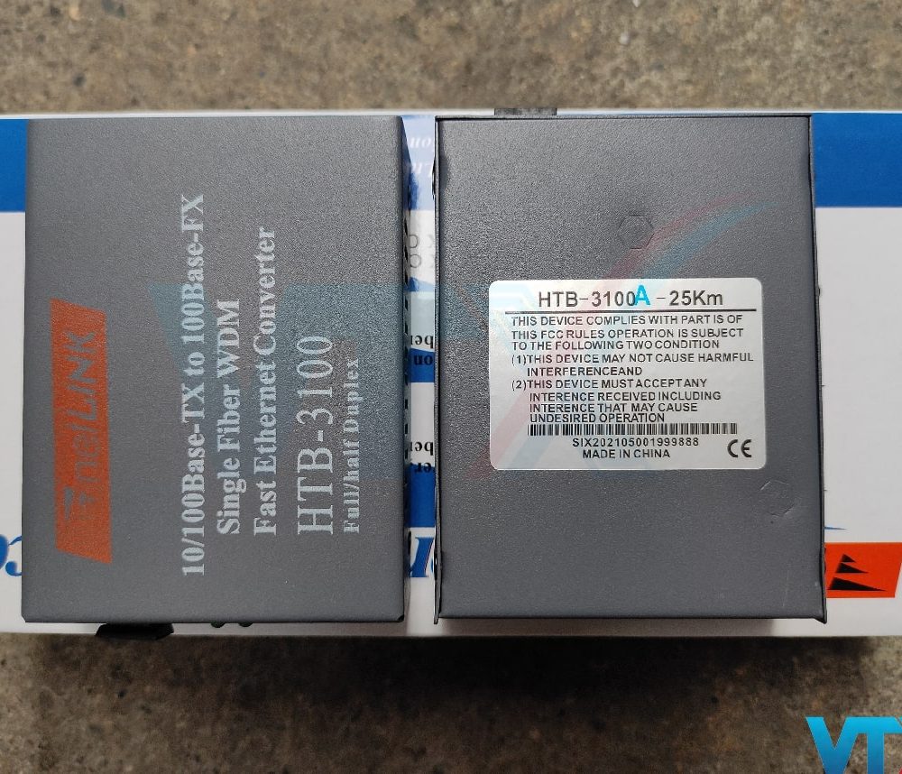 Bộ chuyển đổi quang điện 1 sợi Netlink HTB-3100A/B