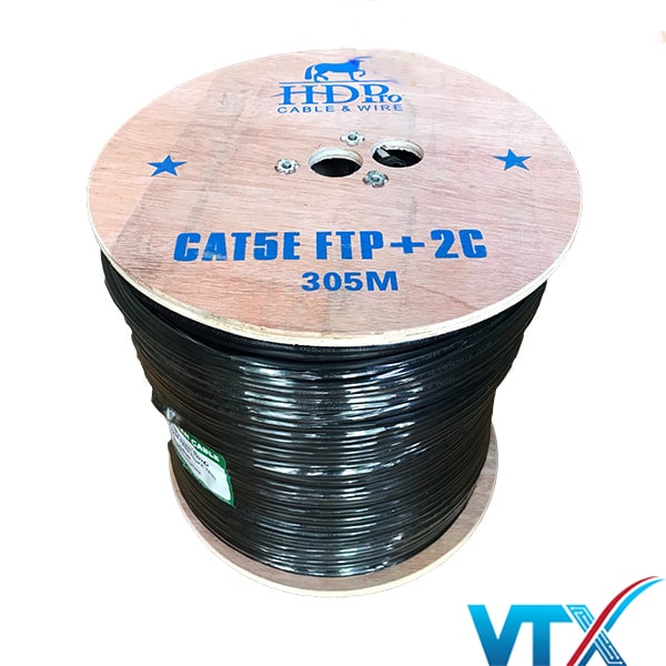 Cáp mạng kèm nguồn HD-Link Cat5e FTP + 2C