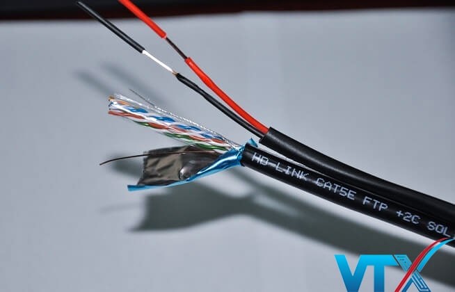 Cấu tạo Cáp mạng kèm nguồn HD-Link Cat5e FTP + 2C