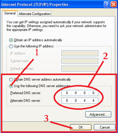 Hướng dẫn thay đổi DNS Google