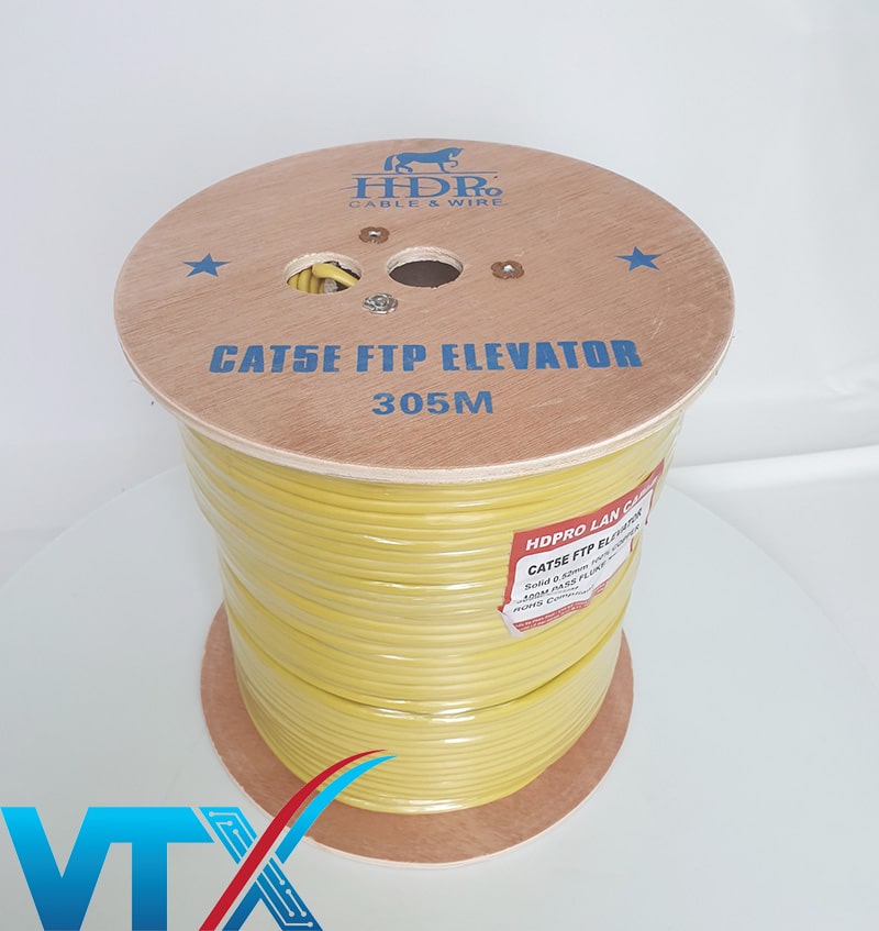 Cuộn cáp 305m HDPRO Cat5e FTP Elevator Cuộn cáp 305m HDPRO Cat5e FTP Elevator
