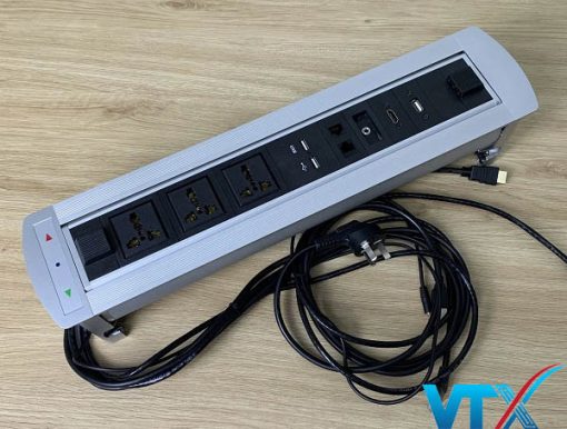 ảnh thực tế Hộp ổ cắm điện âm bàn sinoamigo STS-240E