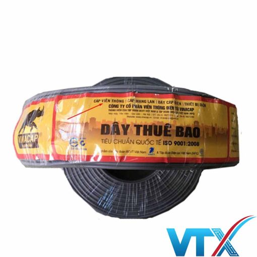 Dây điện thoại 2 đôi - 2 pair (4 lõi 2x2x0.5) Vinacap_1