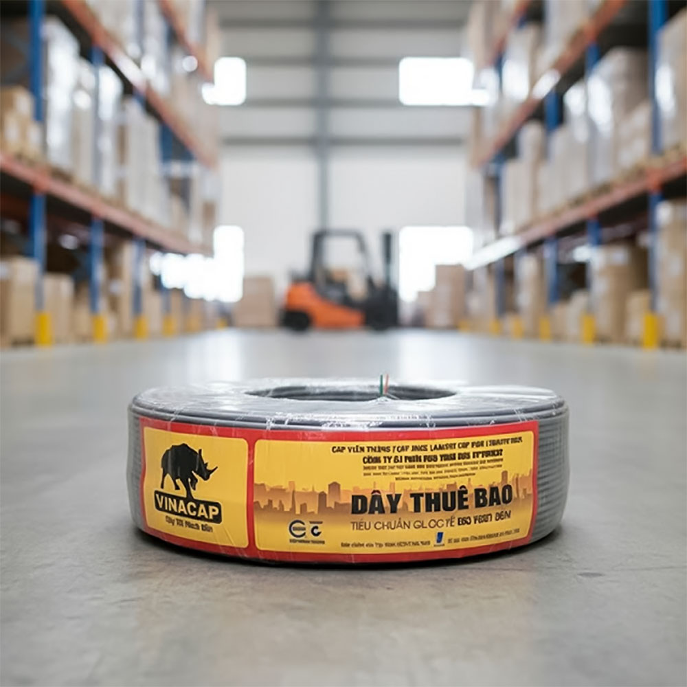 Thông tin Dây điện thoại 2 đôi - 2 pair (4 lõi 2x2x0.4) Vinacap