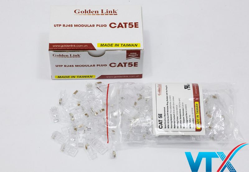 Hạt mạng RJ45 Cat5e UTP Golden Link