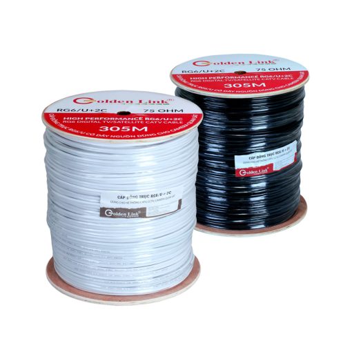 Cáp đồng trục liền nguồn Golden Link RG6U+2C