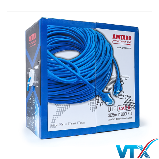 Cáp mạng AMTAKO Cat6 UTP 6111