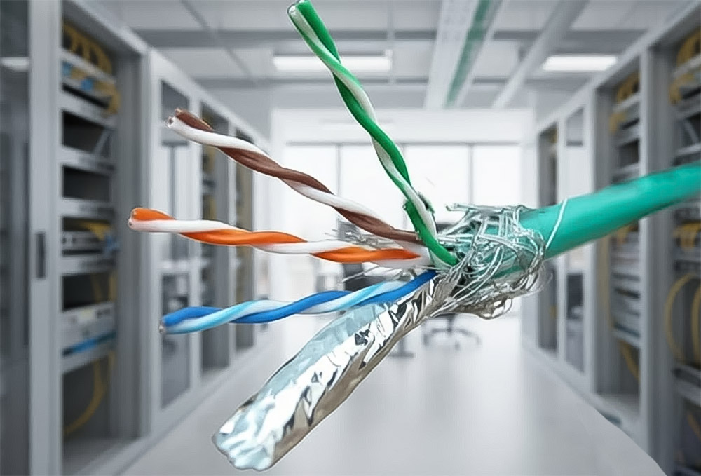 Cấu tạo của Cáp mạng Golden Link SFTP Cat6E - 100m