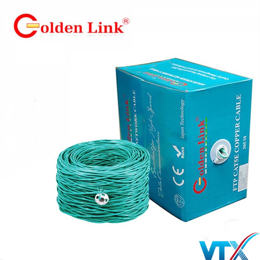 Dây cáp mạng Golden Link Cat5e FTP Plus Lõi Đồng