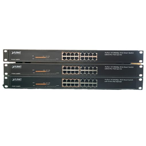 Switch chia mạng PLANET 16-port FNSW-1608PS 10100Mbps with 8 port PoE (1)