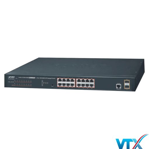 Switch chia mạng PLANET 16 port GS-4210-16T2S + 2 port 1001000BASE-X (1)