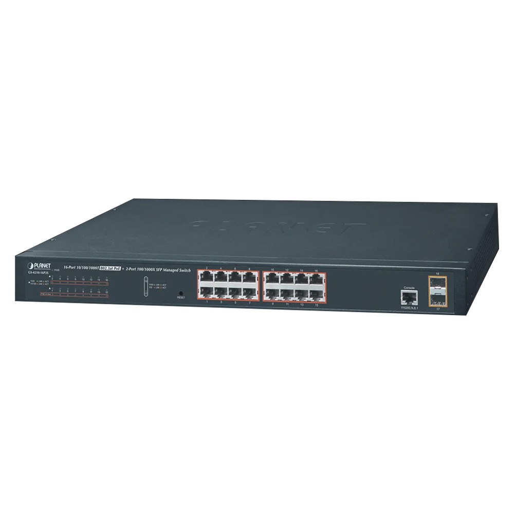 Switch chia mạng PLANET 16 port GS-4210-16T2S + 2 port 1001000BASE-X (2)