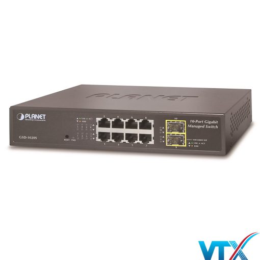 Switch chia mạng PLANET 8-Port GSD-1020S 101001000Mbps + 2-Port 1001000X (2)
