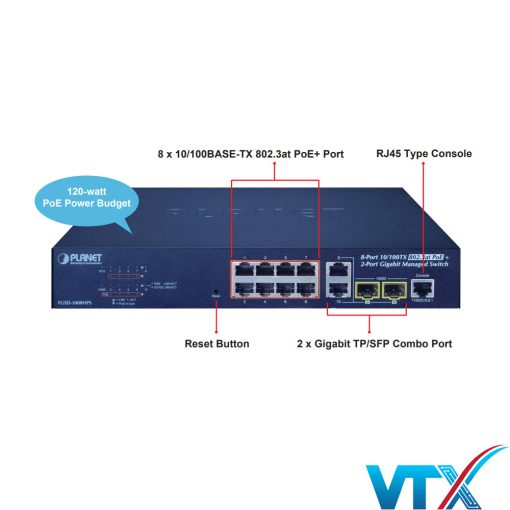 Switch chia mạng PLANET 8-port FGSD-1008HPS 10100Mbps PoE (2)