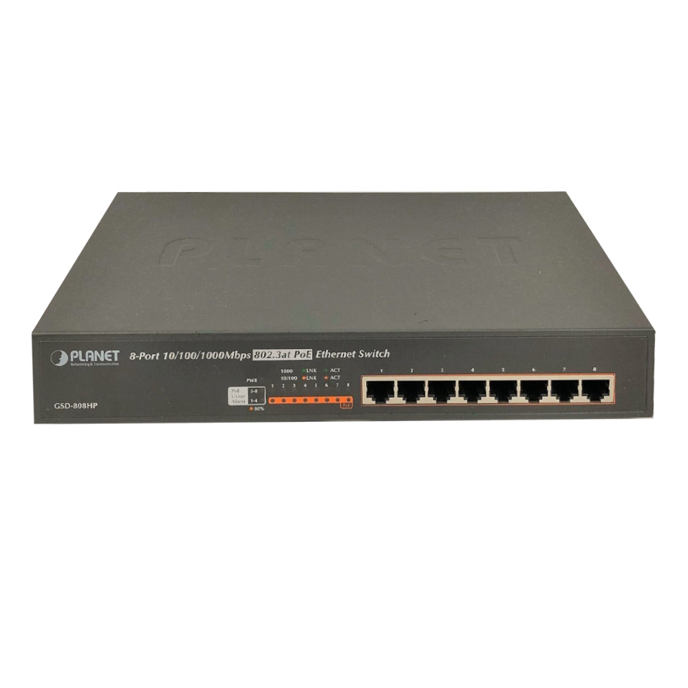 Switch chia mạng PLANET 8-port FSD-808HP 10100Mbps PoE (1)