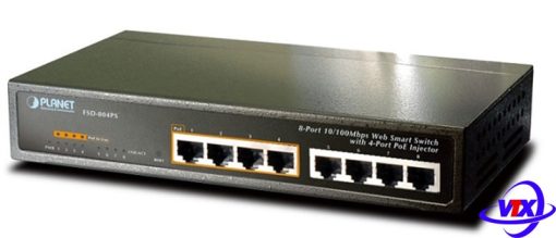 Switch chia mạng PLANET 8-port 10/100Mbps with 4-port PoE FSD-804PS