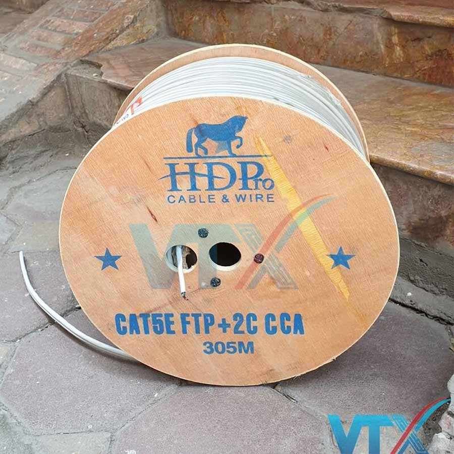 cáp kèm nguồn hdpro cat5e ftp + 2c cca