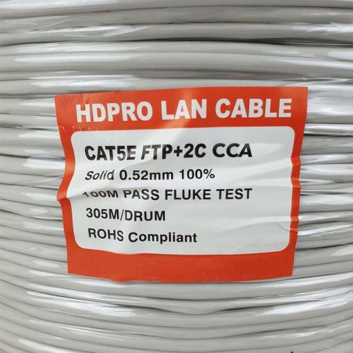 cáp kèm nguồn hdpro cat5e ftp + 2c cca1