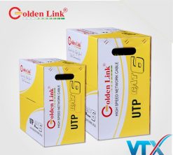 Cáp mạng Golden Link UTP Cat 6E-100m màu Vàng