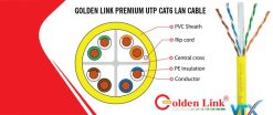 Cấu tạo Cáp mạng Golden Link UTP Cat 6E-100m màu Vàng