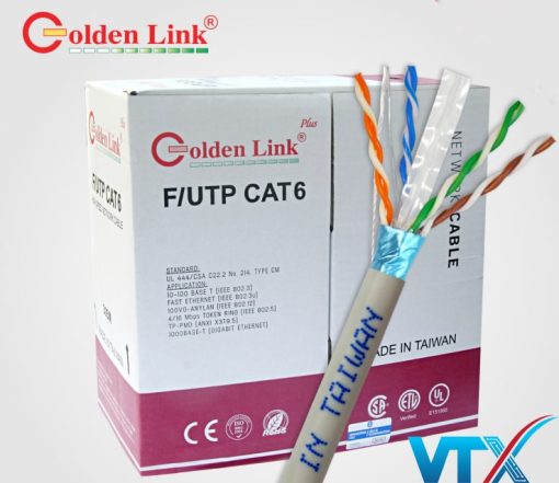 Dây cáp mạng Golden Link plus Cat6 F/UTP (Đồng nguyên chất)