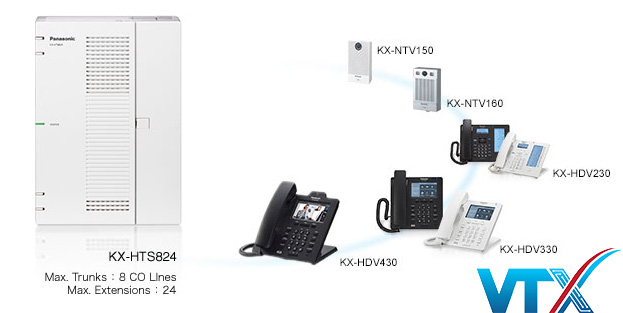 Tổng đài điện thoại Panasonic KX-HTS824