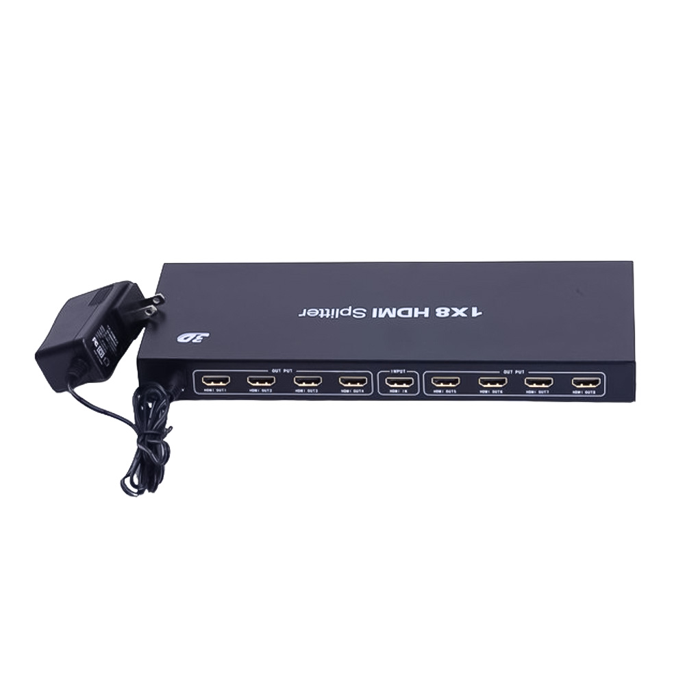 Bộ chia HDMI splitter 1 ra 8 hỗ trợ 3D chuẩn 2k 4k chất lượng cao